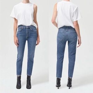 NWT AGOLDE Riley High Rise Crop Straight 24